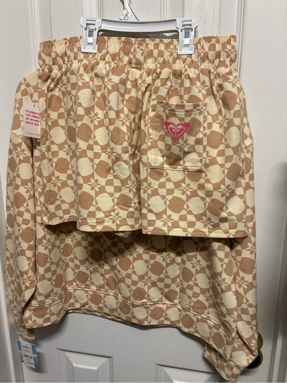 NWT Roxy Check Me Out 2-Piece Beach Cover Up Set